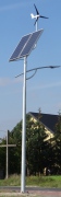 Hybrydowa lampa uliczna LED 50W / panele 2x280W / turbina 400W / słup 6m