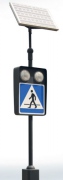 Znak drogowy aktywny solarny D-6 (przejście dla pieszych)