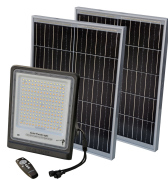 Halogen solarny LED 2400lm (odp. 200W) + 2 x panel słoneczny (2 x 25W)