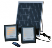 Lampa solarna LED 2x60W + panel słoneczny (25W)