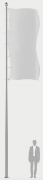Maszt flagowy aluminiowy 8m, 8-114 anodowany czarny