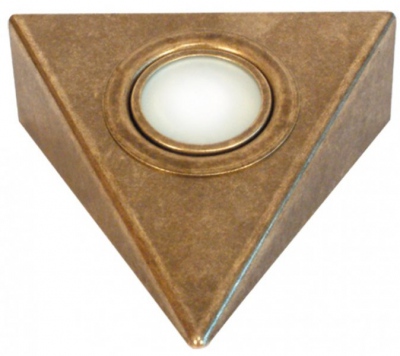 Lampa halogenowa trójkątna LHT2-1 / F mosiądz starzony