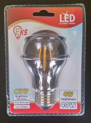 Filament LED E27 A60 4 W 220 V- 240V 360st biała ciepła z przetwornicą